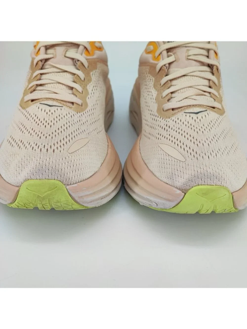 HOKA Bondi 8 Women's Size 9 US Running Shoes Mesh Cream Vanilla 1127952 CMV